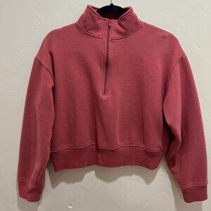 Dark salmon cropped sweater